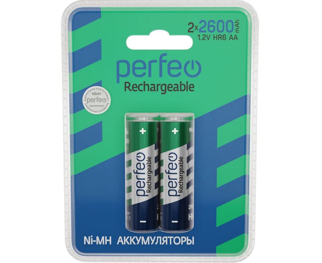 Аккумулятор Perfeo AA2600m Ah/2 BL Пластик