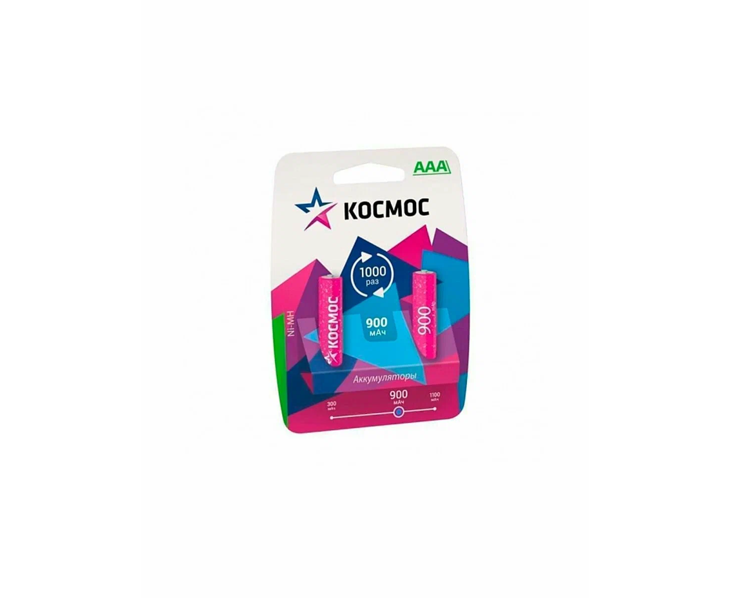 Аккумулятор Космос R03 NI-MH 900 m Ah KOCR03 NIMH(900 MAH) 2шт