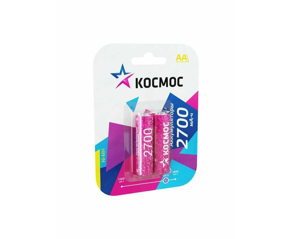 Аккумулятор Космос Ni MH 2700м Ач 2 BL KOCR6 NIMH2700 MAH2 BL