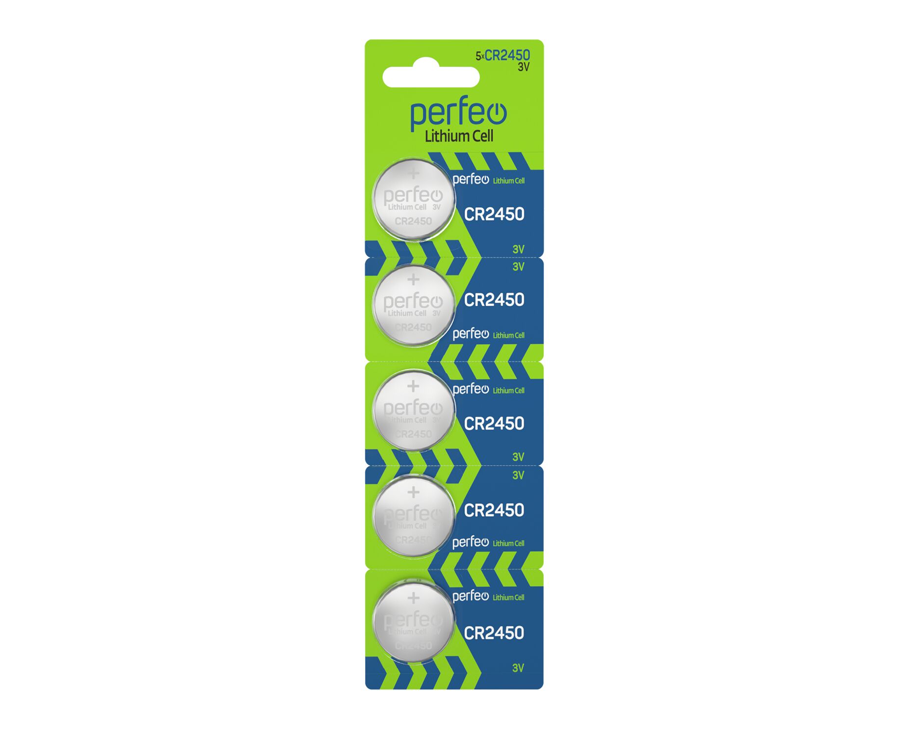 Батарейка Perfeo CR2450/5 BL Lithium Cell