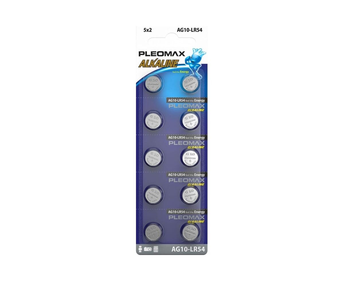 Элемент питания SAMSUNG PLEOMAX AG10 (389) LR1130, LR54 Button Cell (10/100/1000/70000)