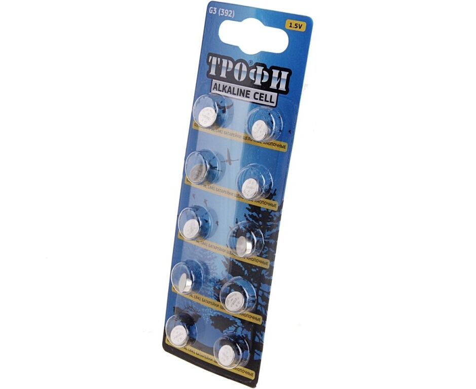 Элемент марганцево-щелочный Трофи G 3 Button Cel (10-BL) (200/1600) (17362)