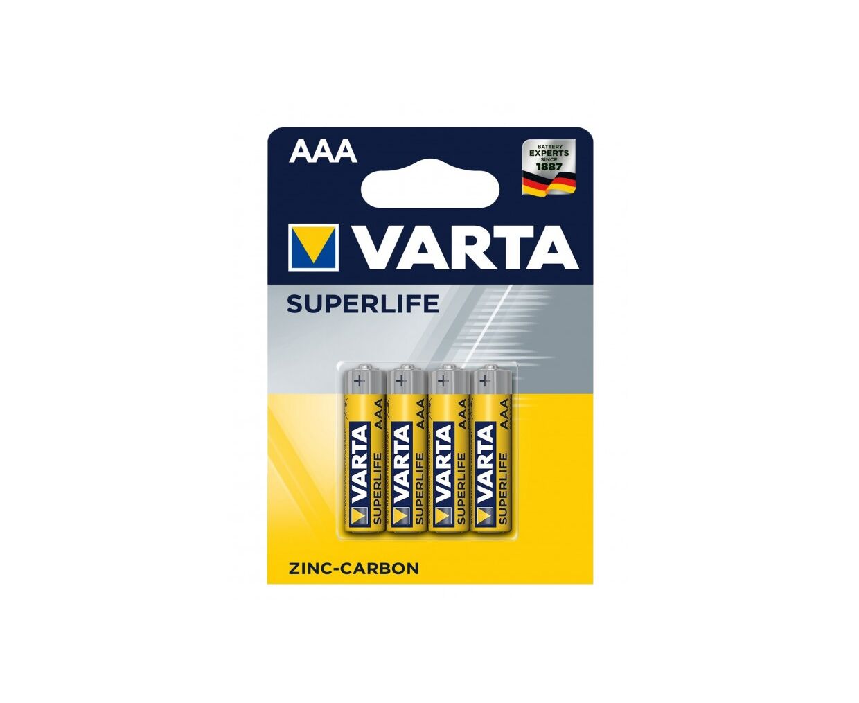 Батарейка Varta SUPERLIFE R03 AAA BL4 Heavy Duty 1.5 V (2003) (4/48/240)