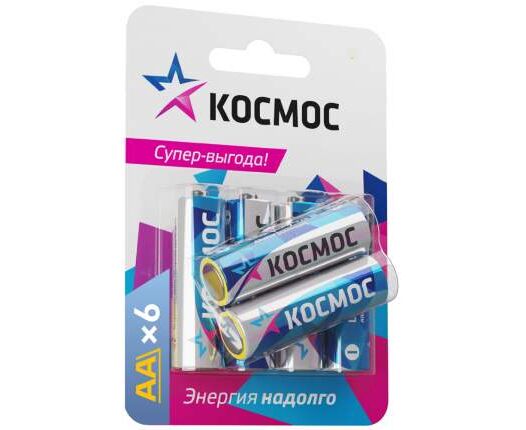 Элемент питания КОСМОС LR6 BL6 (6/72)