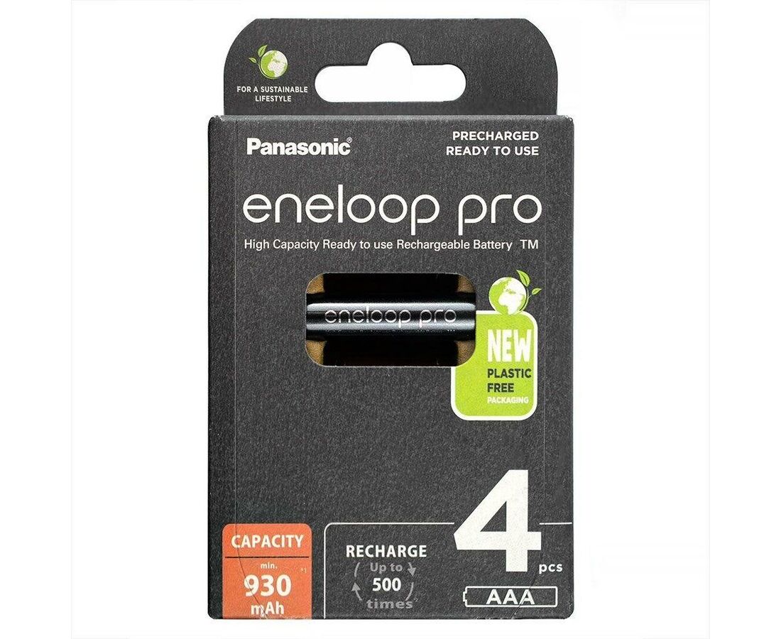 Аккумулятор PANASONIC R03 eneloop pro BK-4 HCDE/4 BE (930 m Ah) (4 бл) (4/80)