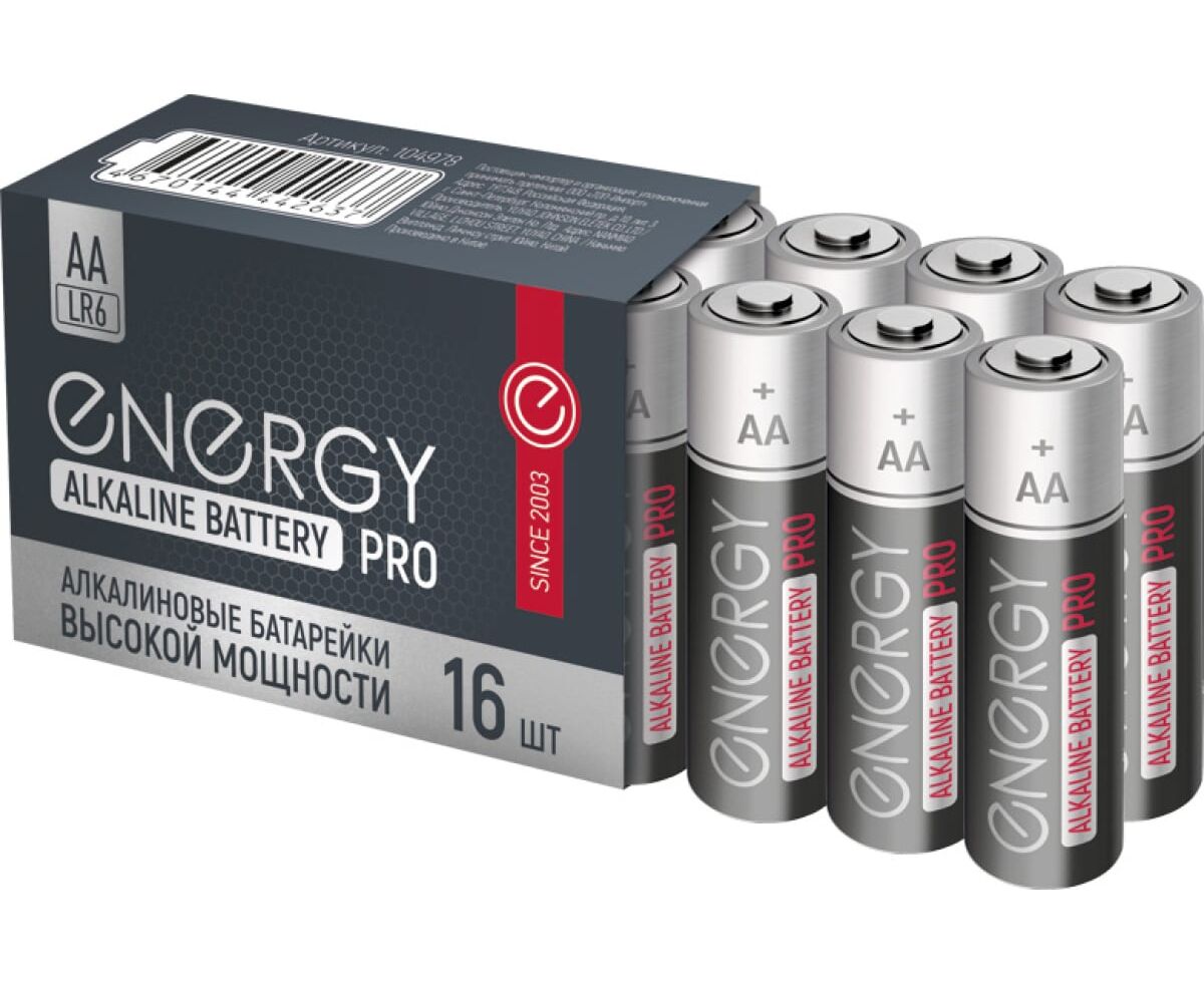 Элемент питания Energy Pro LR6/16 S (АА) (16/192/768)