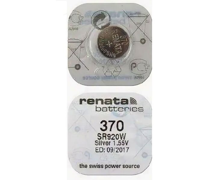 Батарейка Renata 370 SR920 W/10 BOX