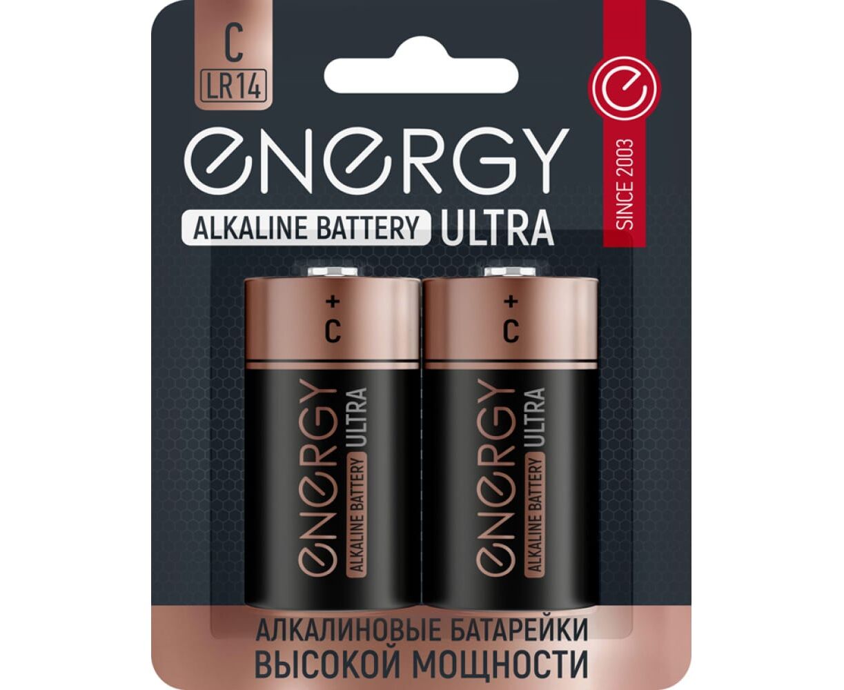 Элемент питания Energy Ultra LR14/2 B (С) (2/20/160)