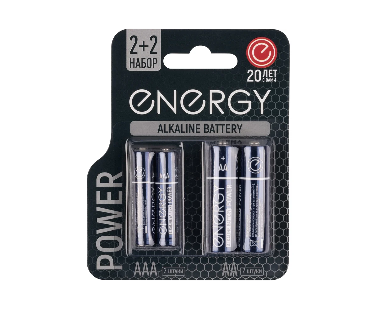 Батарейка алкалиновая Energy Power LR6+LR03/4 B (АА+ААА) 107045