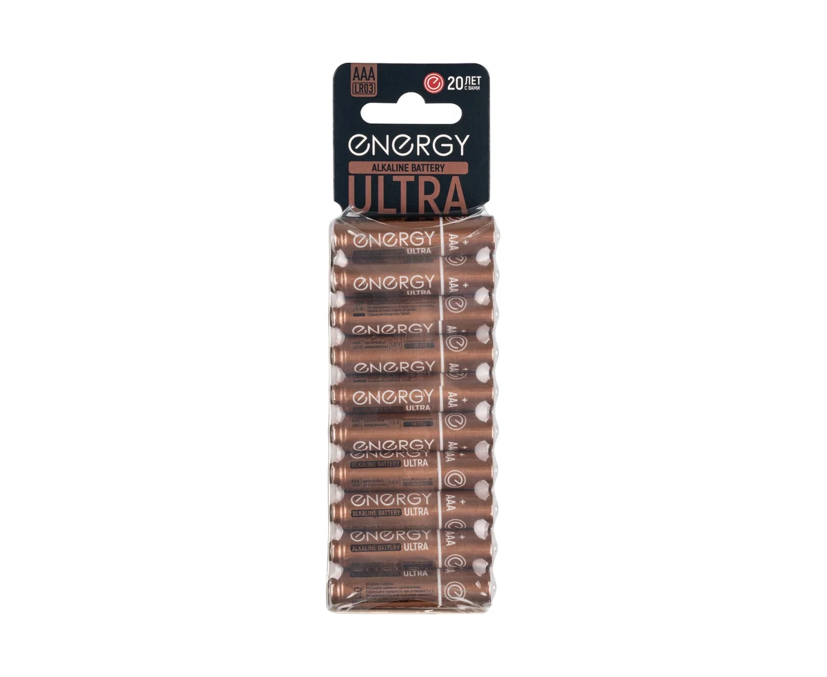 Батарейка алкалиновая Energy Ultra LR03/10 KS (ААА) 107047