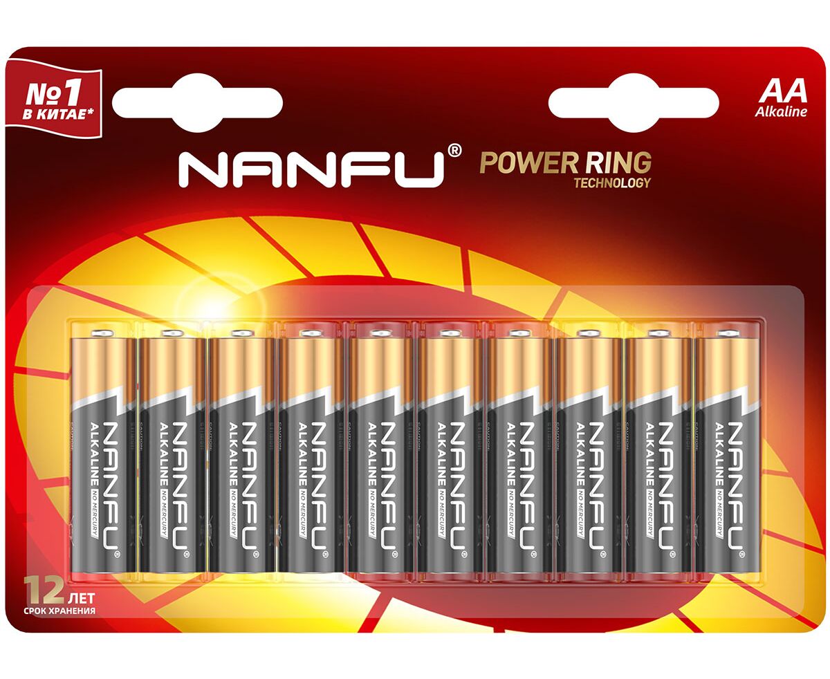 Батарейка Nanfu LR6-10 B AA (10шт)
