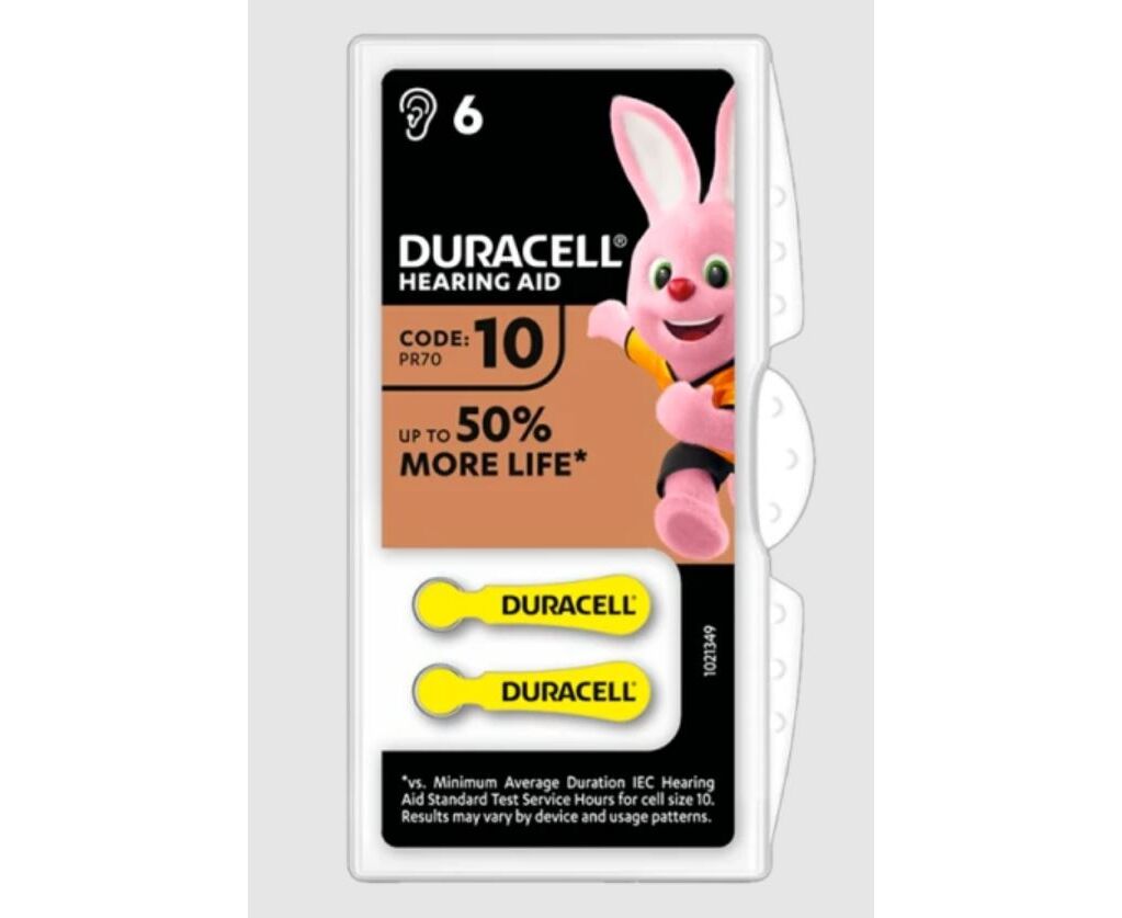 Батарейка Duracell ACTIVAIR ZA10 BL6 Zinc Air 1.45 V (6/60/600)