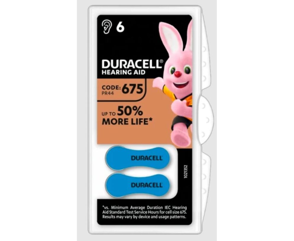 Батарейка Duracell ACTIVAIR ZA675 BL6 Zinc Air 1.45 V (6/60/600)