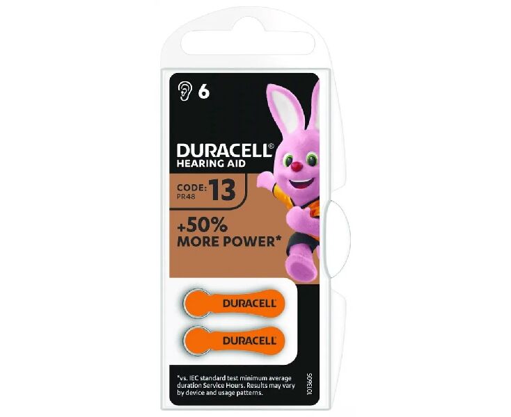 Duracell DA13/6 BL Activ Air Hearing Aid ZA13