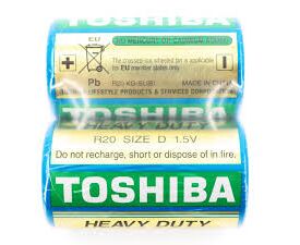 Элемент питания TOSHIBA R20 (б/б) 2/shrink (20/288)