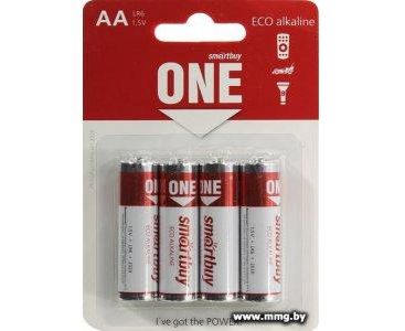 Батарейка Smartbuy LR06, AA, Eco, щелочная (SOBA-2 A04 B-Eco) блистер 4 шт