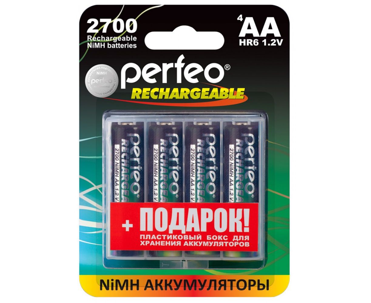 Аккумулятор Perfeo AA2700m Ah/4 BL+BOX