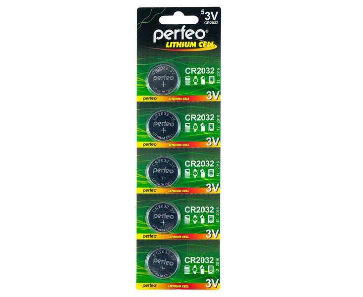 Эл. питания Perfeo CR2032/5 BL Lithium Cell
