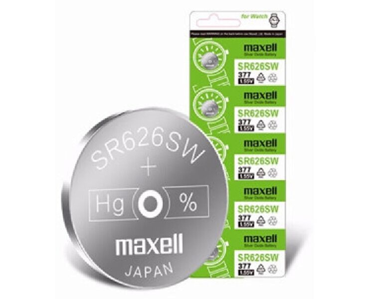 Батарейка MAXELL 377 SR626 SW/5 BL GREEN (CN)