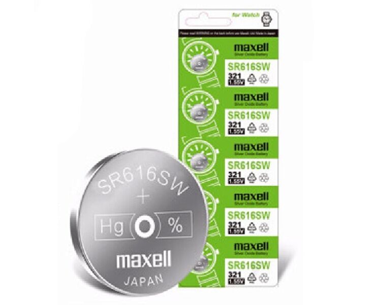 Батарейка MAXELL 321 SR616 SW/5 BL GREEN (CN)