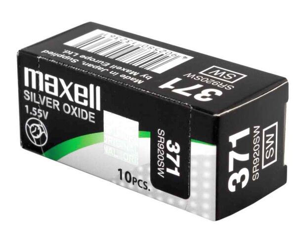 Батарейка MAXELL 371 SR920 SW/10 BOX G6