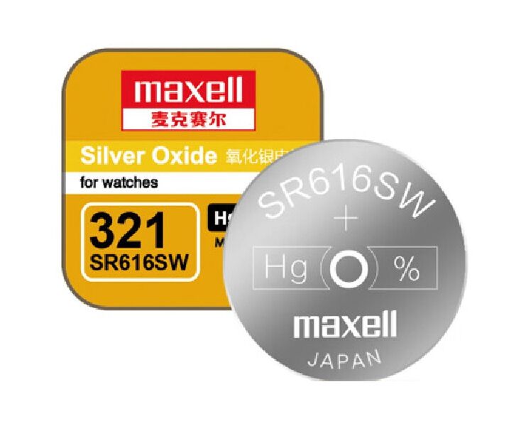 Батарейка MAXELL 321 SR616 SW/10 BOX YELLOW (CN)