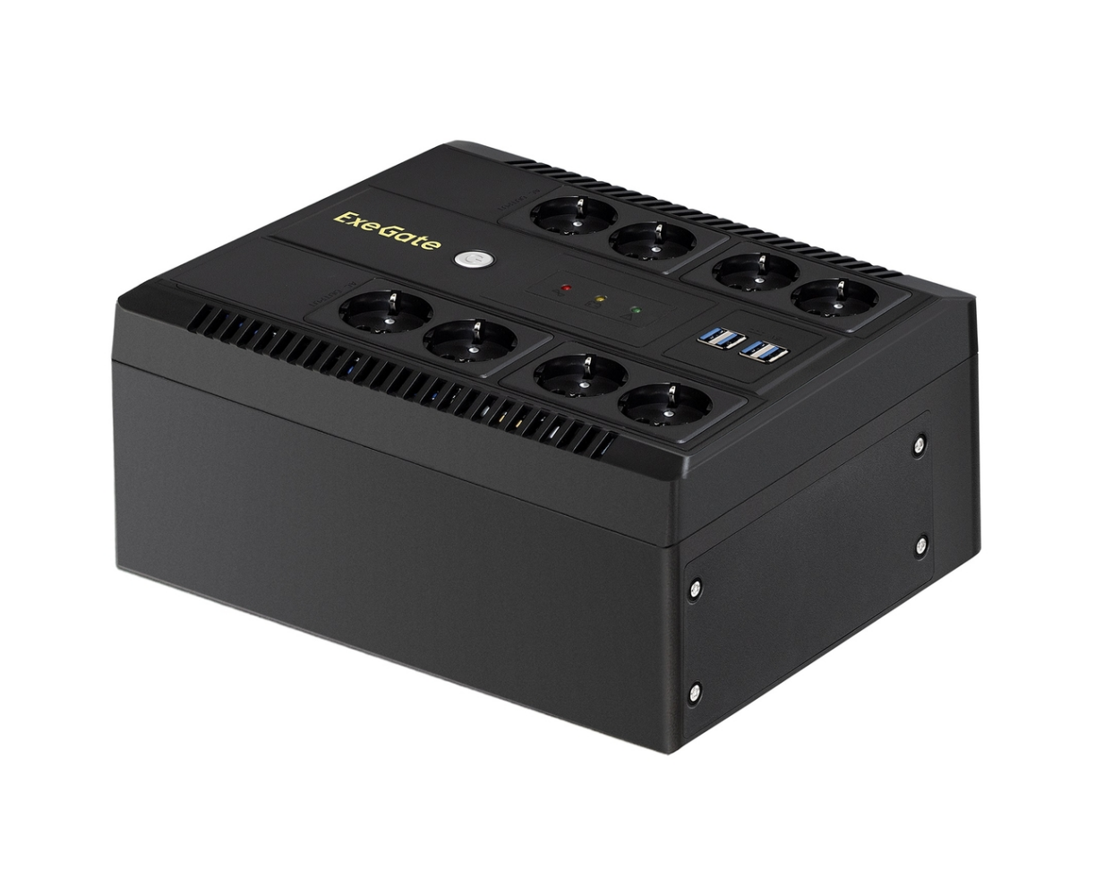 ИБП Exe Gate Neo NNB-600.LED.AVR.8 SH.CH (EX293853 RUS) 600 VA/360 W Black