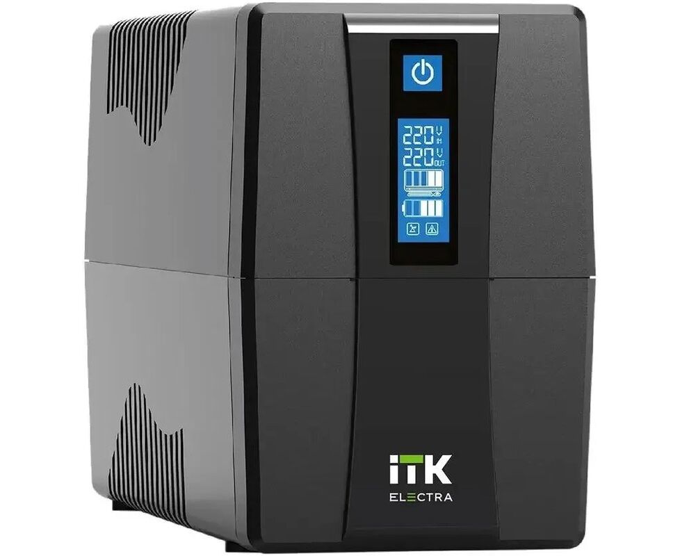 Источник бесперебойного питания ITK Electra EET-0600 VA-1-001-S 360 Вт 600 ВА черный