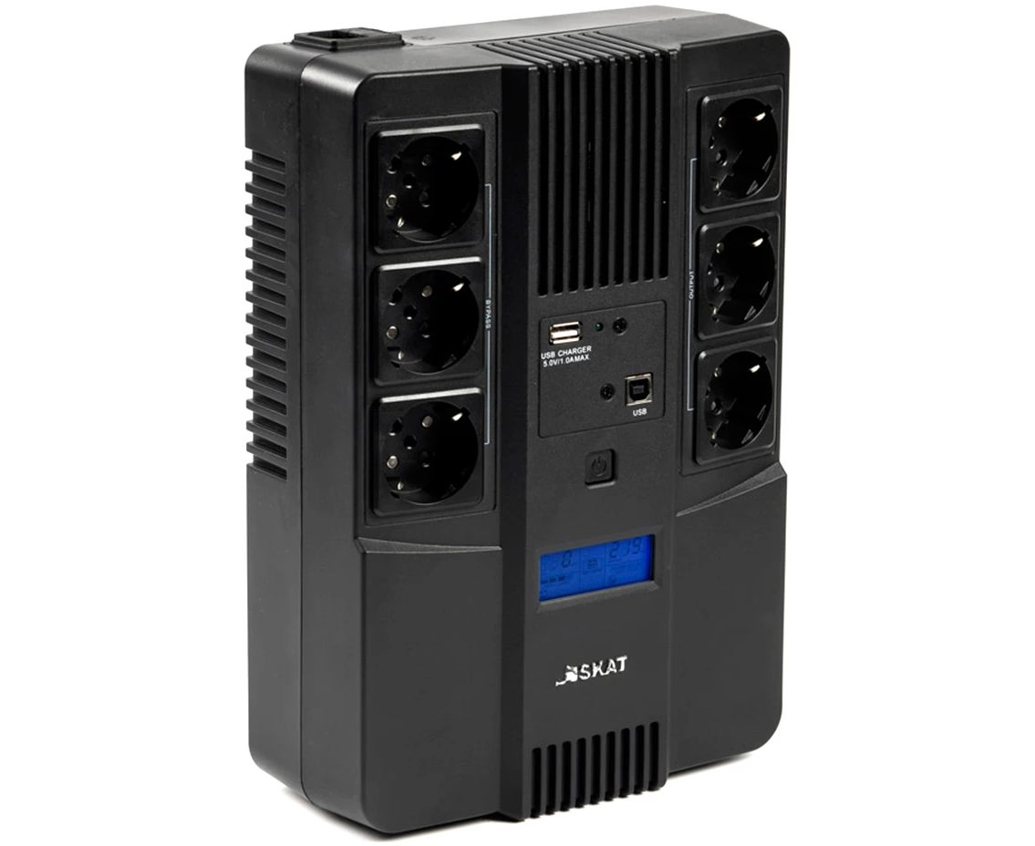 ИБП Бастион Skat 800-AID-IN-1x9 480 Вт 800 ВА черный