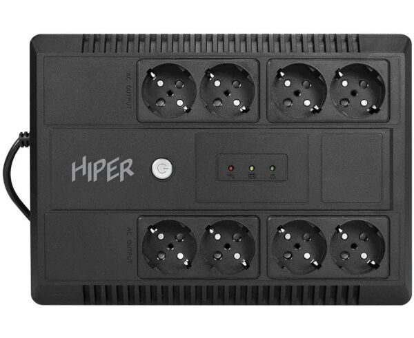 Линейно-интерактивный ИБП HIPER IN Line LM-1000 1000 VA/600 W Розетки 8 CEE АКБ Свинцово-кислотная, 12 В/9 Ач