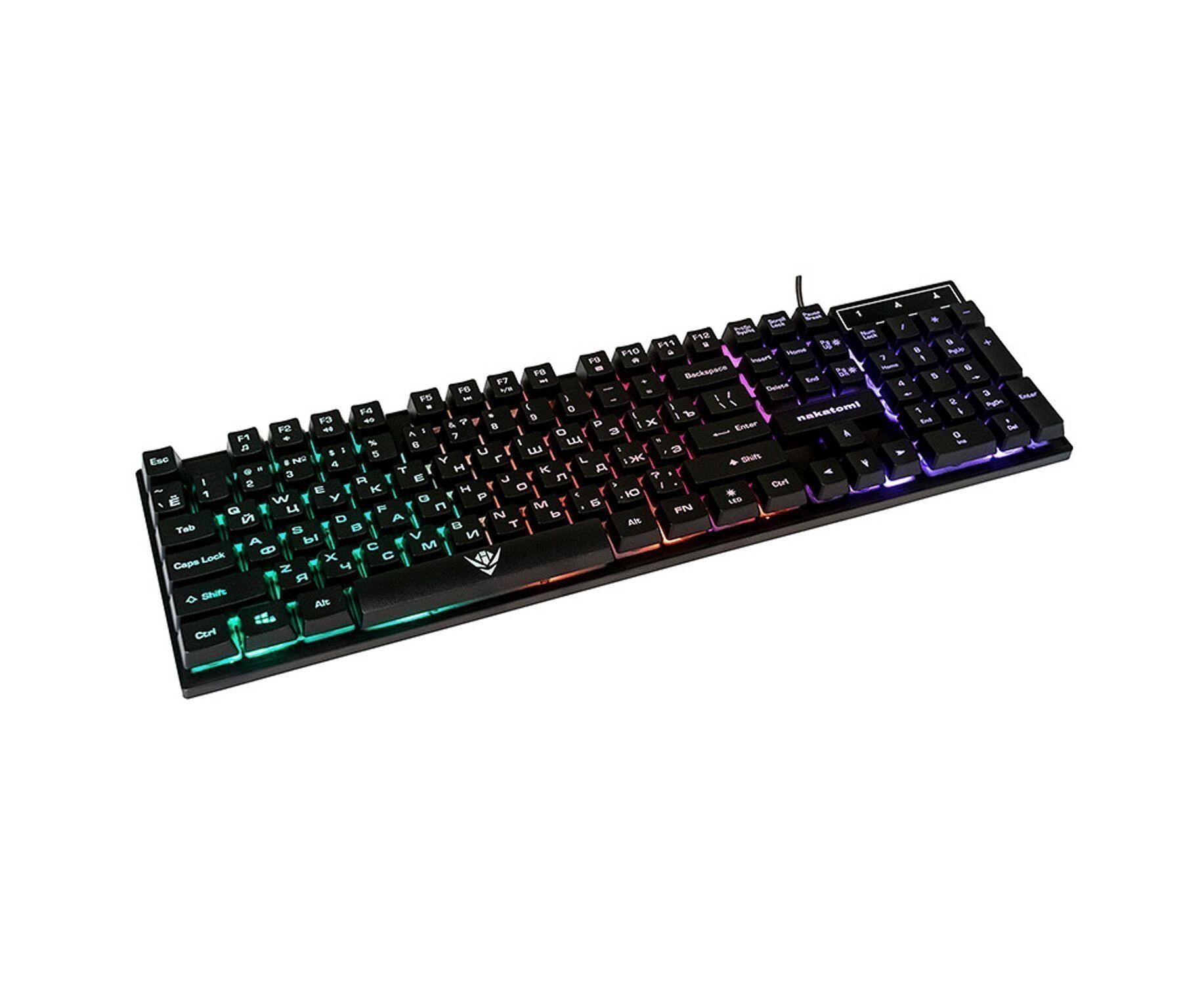 Клавиатура Nakatomi Gaming KG-23 U мембранная игровая с подсветкой USB (black) (133005)