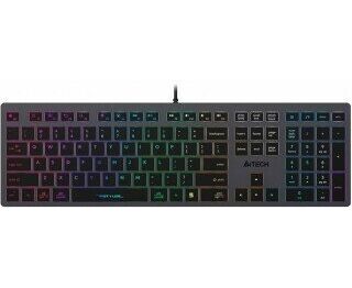 Клавиатура A4 Tech Fstyler FX60 H серый USB slim LED (FX60 H Grey/Neon)