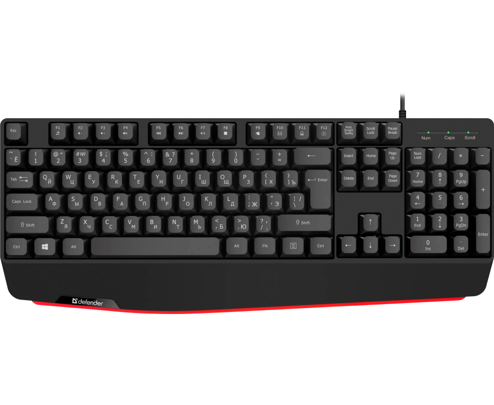 Клавиатура Defender Atom HB-546 RU (45546) проводная, черный