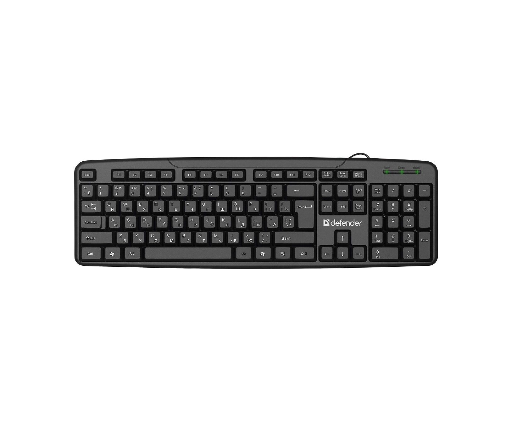 Клавиатура Defender Next HB-440 мембранная USB (black) (218143)
