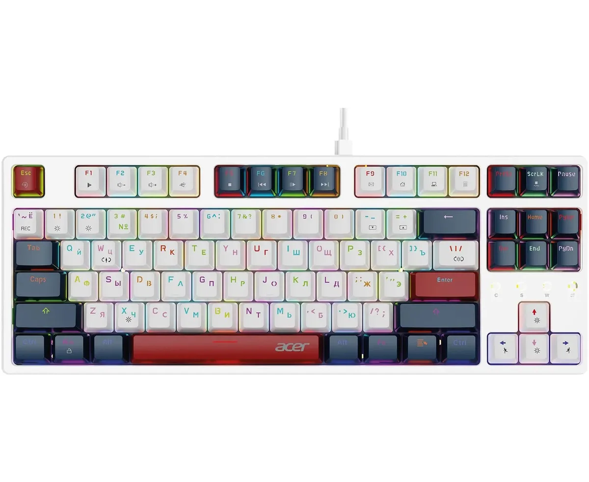 Клавиатура Acer OKW305 белый (ZL.KBDCC.01 W)