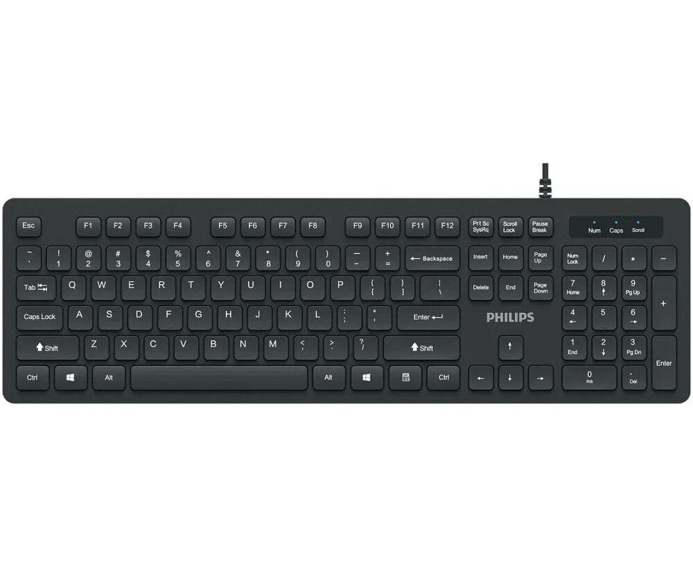 Клавиатура проводная Philips SPK6264 (SPK6264 B/60) чёрный