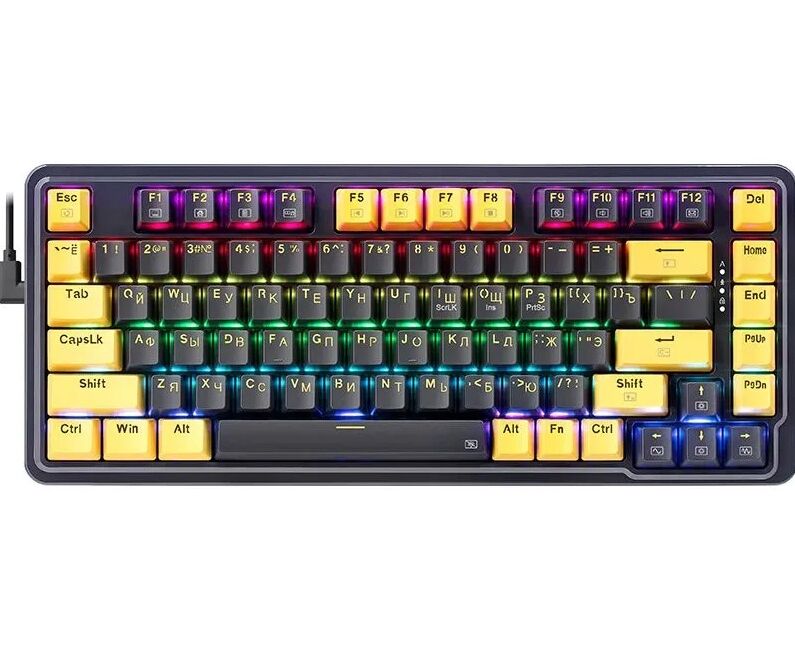 Клавиатура REDRAGON ELF Pro 71664 Wireless RU RGB (фиолет-желтый)