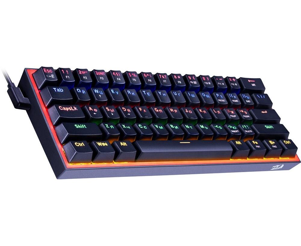 Клавиатура REDRAGON Fizz, Rainbow, черный (72595)