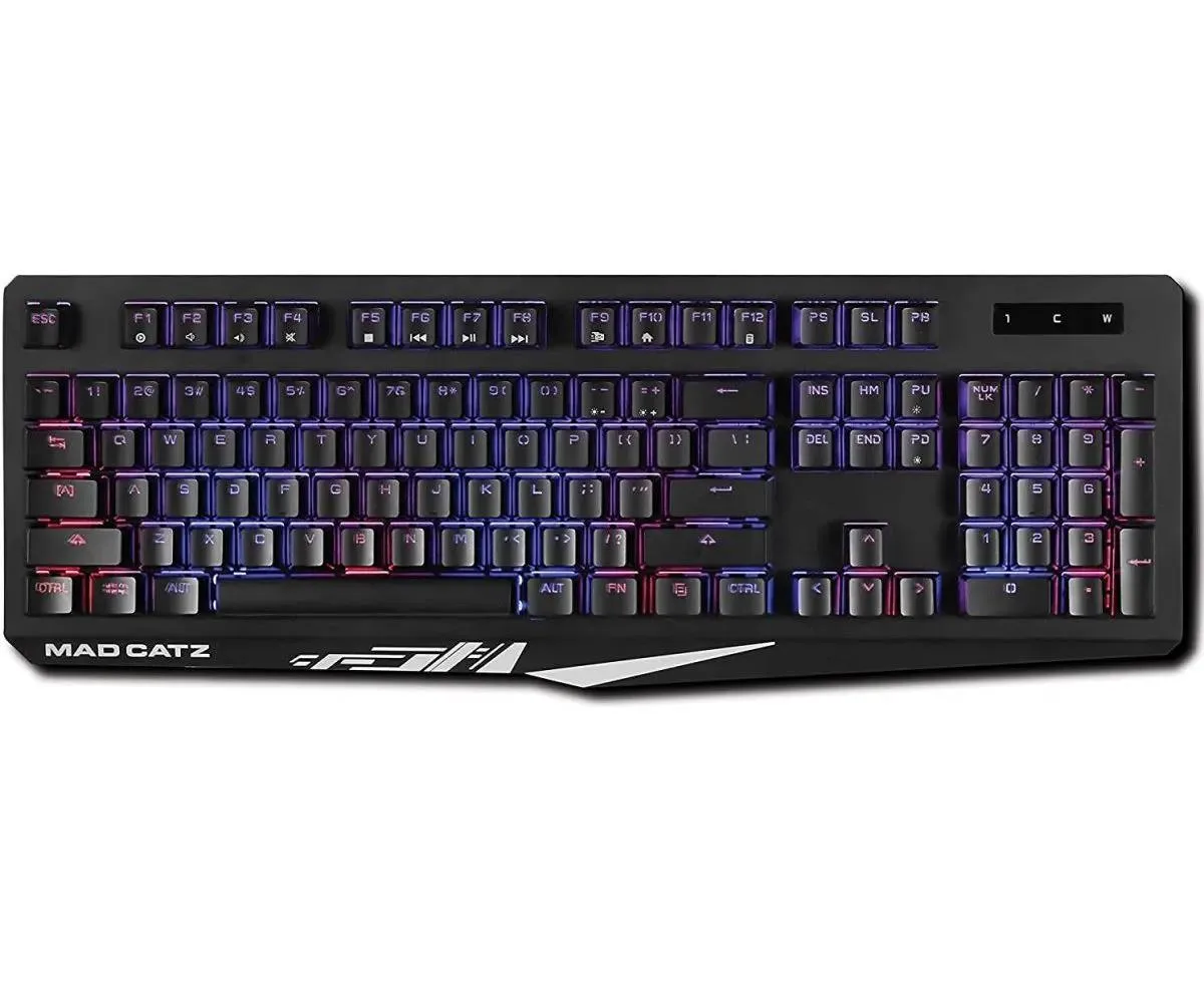 Игровая клавиатура Mad Catz S.T.R.I.K.E. 4 без русской раскладки чёрная Cherry Red Switch