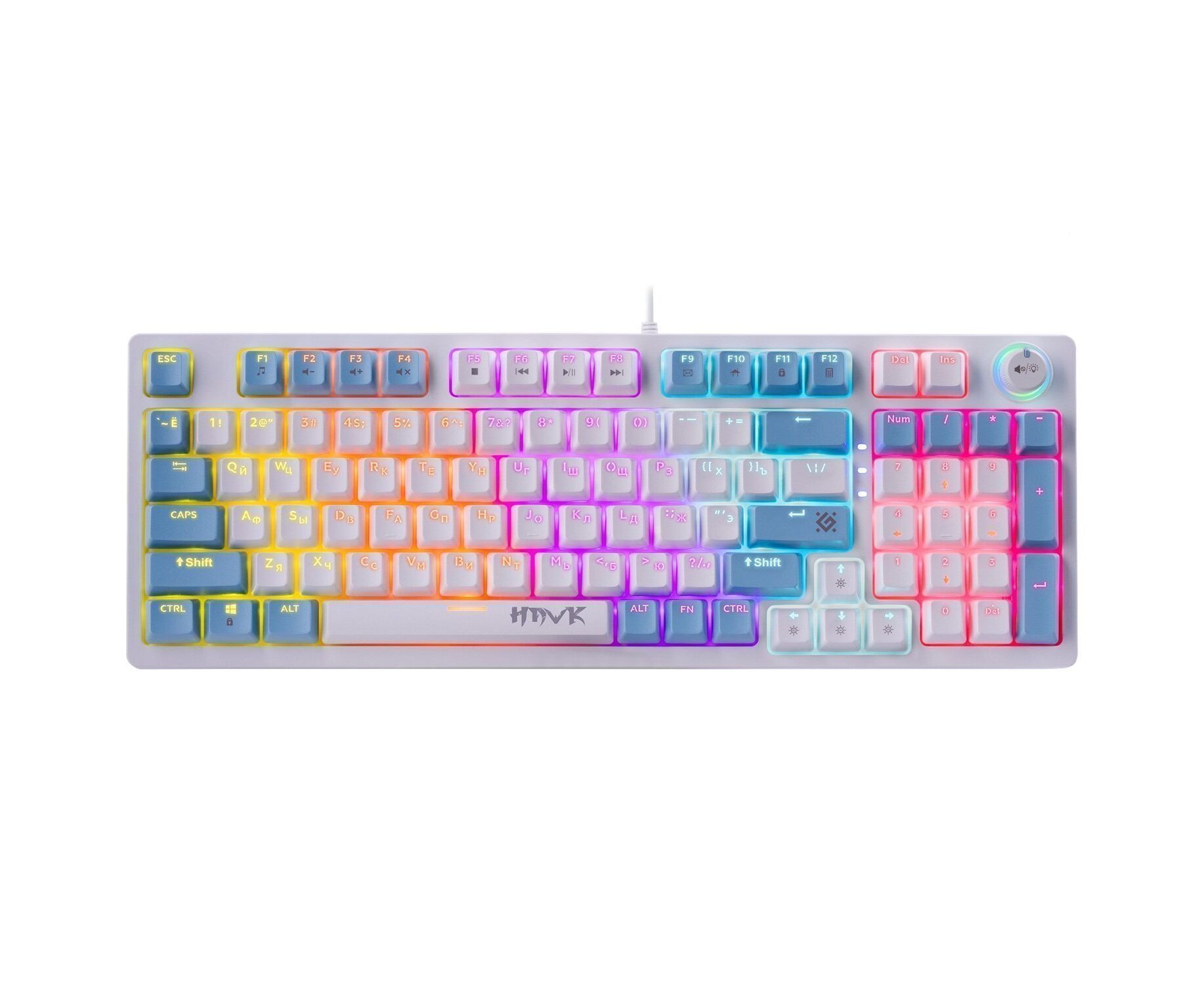 Клавиатура Defender Hawk GK-418 игровая механическая (97кн, OUTEMU Red) (blue) (237351)
