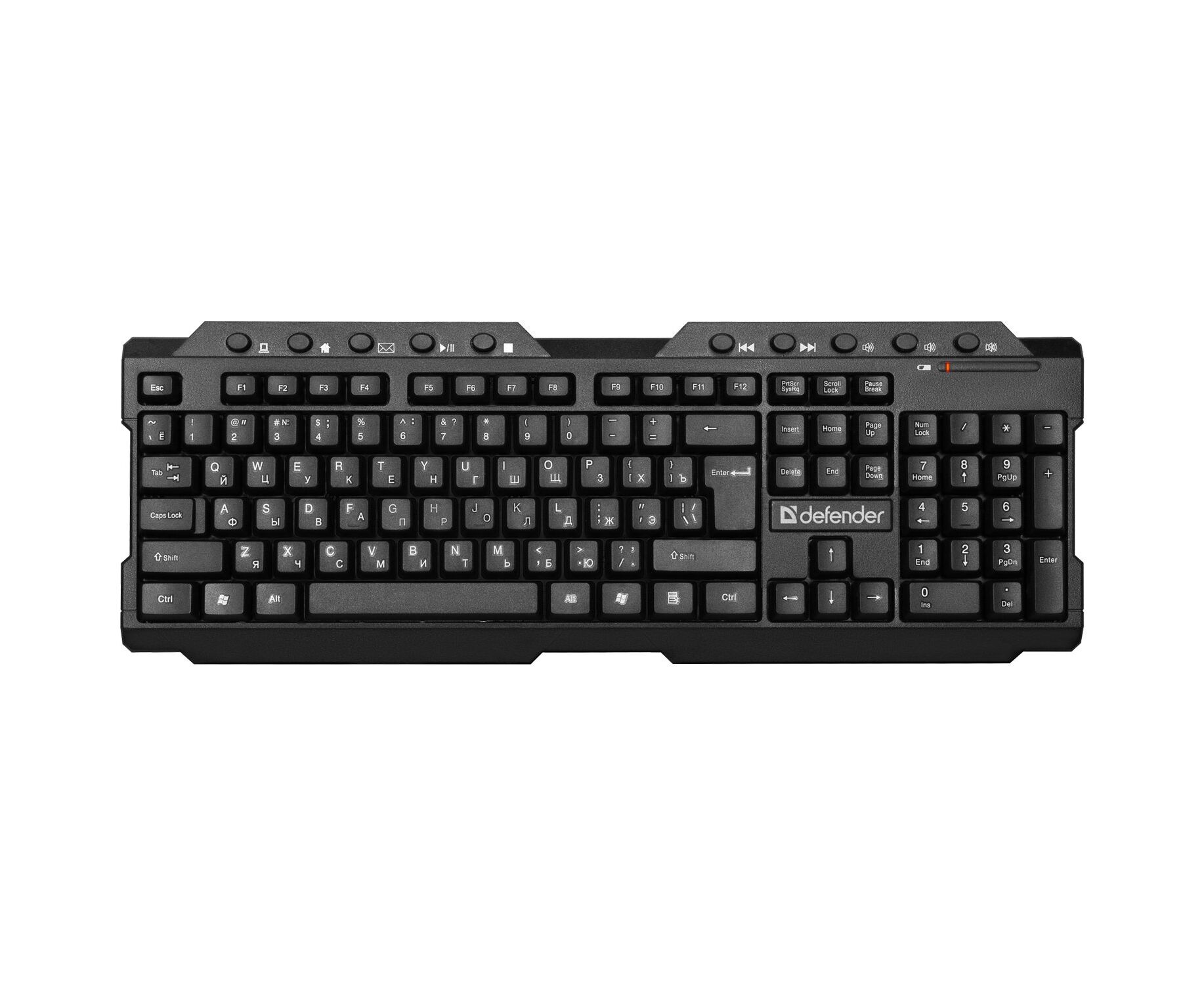 Клавиатура беспроводная Defender HB-195 Element мембранная USB (black) (133915)