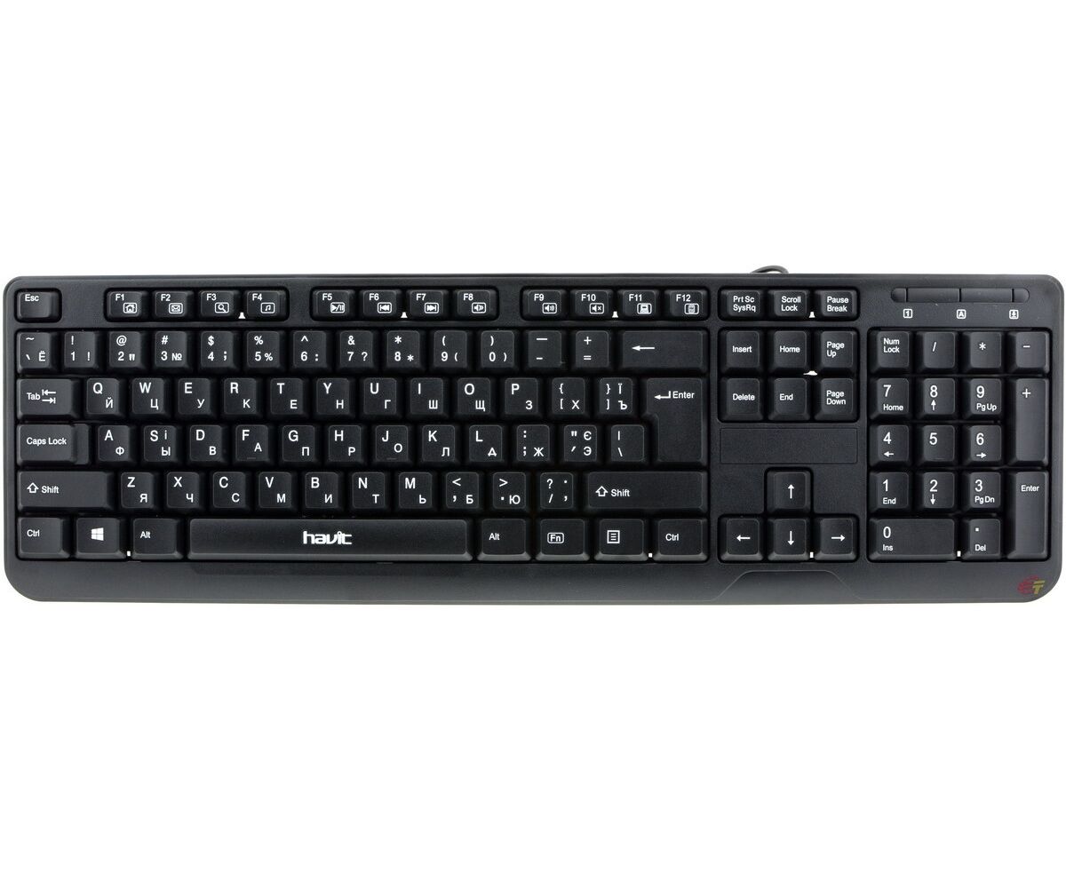 Клавиатура проводная Havit HV-KB378; USB; Черная