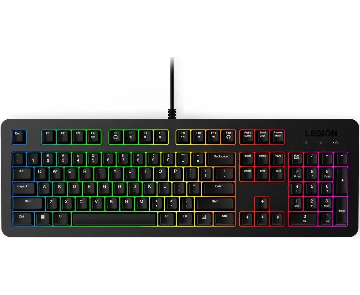 Клавиатура Lenovo Legion K310 (GY41 N91872) RGB черный USB Multimedia for gamer LED