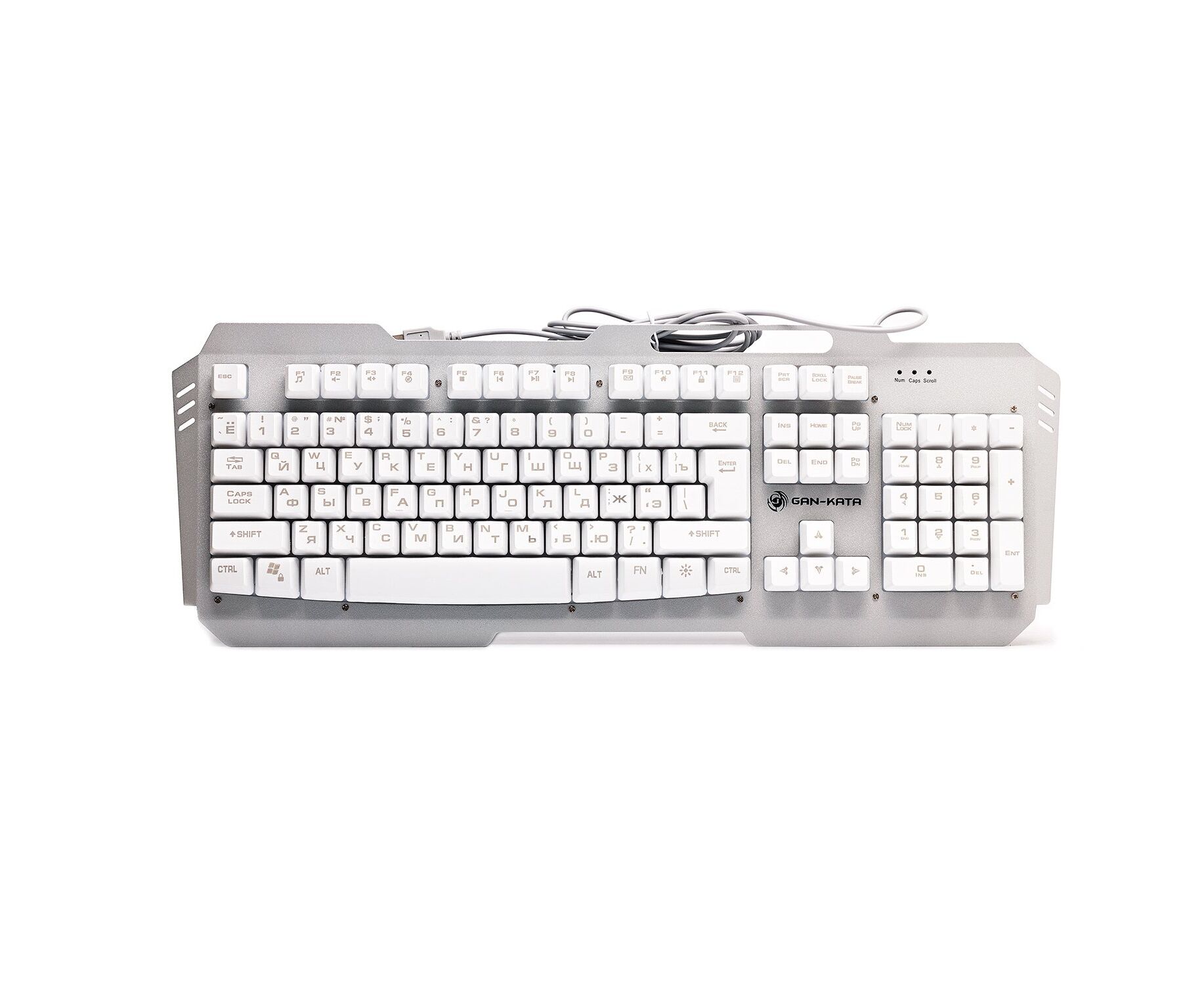 Клавиатура Dialog KGK-26 U Gan-Kata мембранная игровая с RGB подсветкой, корпус металл (silve(240210)