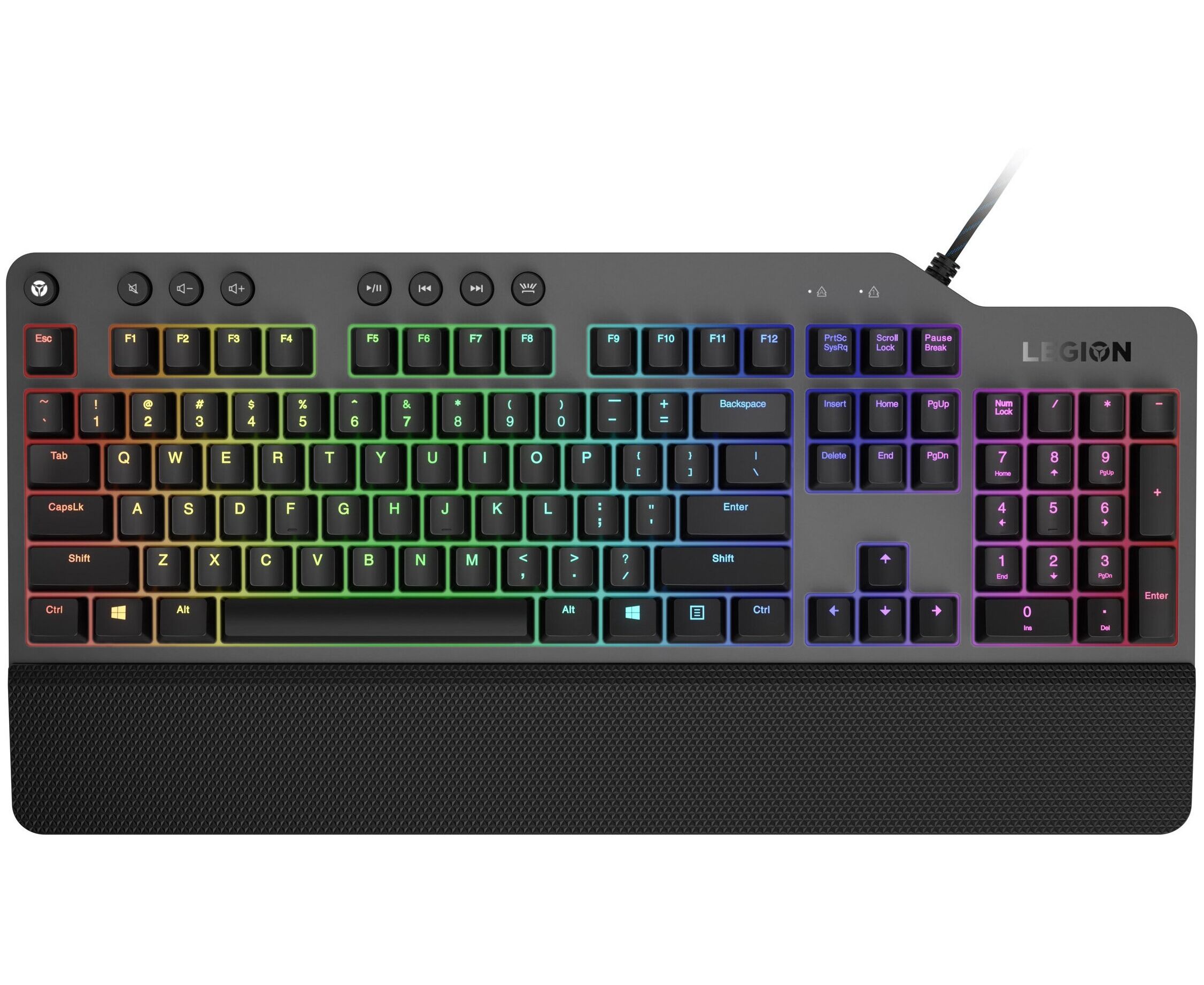 Клавиатура Lenovo Legion K500 RGB механическая черный USB Multimedia for gamer LED (GY40 T26479)