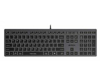 Клавиатура A4 Tech Fstyler FX60 серый USB slim LED (FX60 Grey/White)