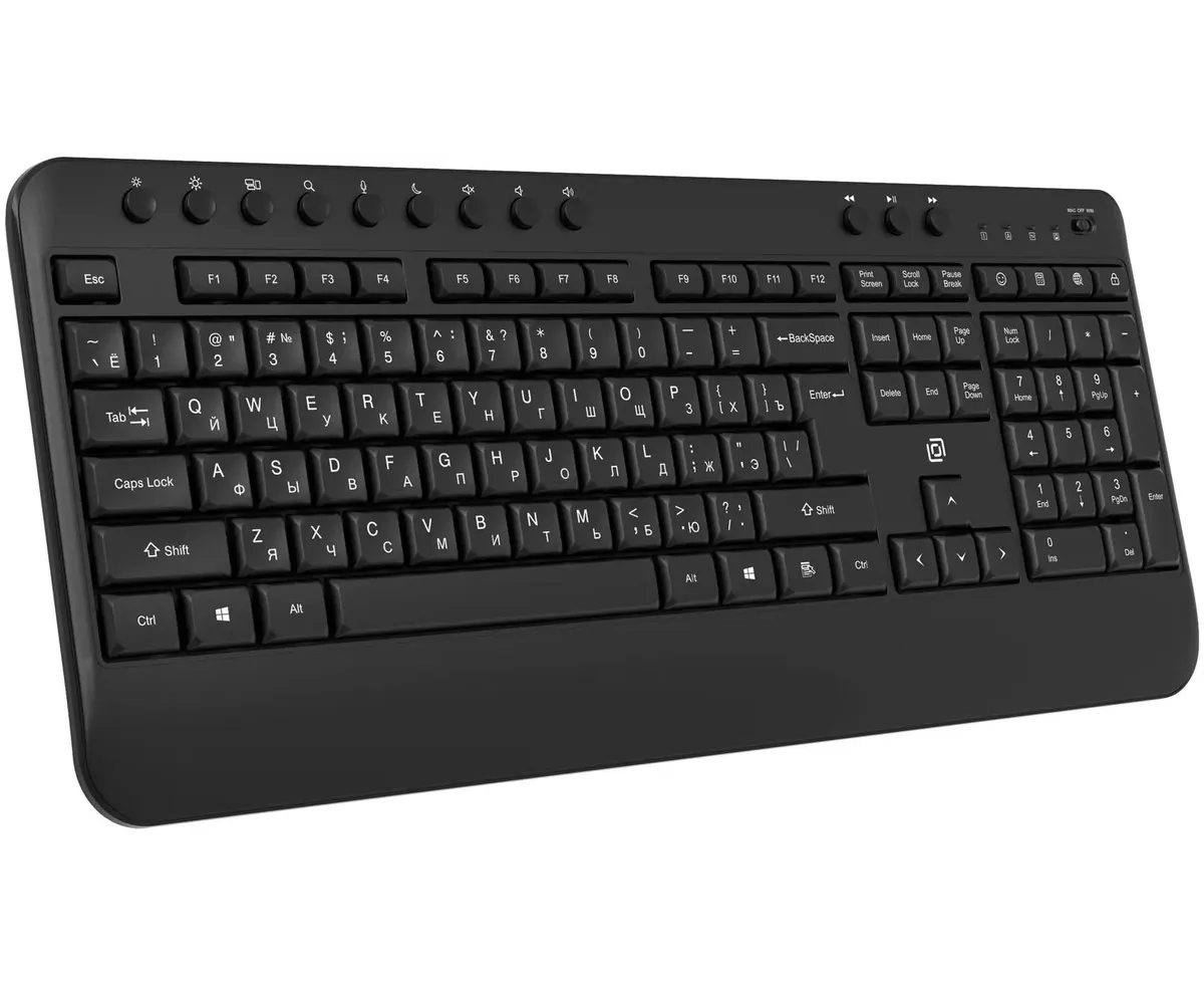 Клавиатура OKLICK K257 W черный