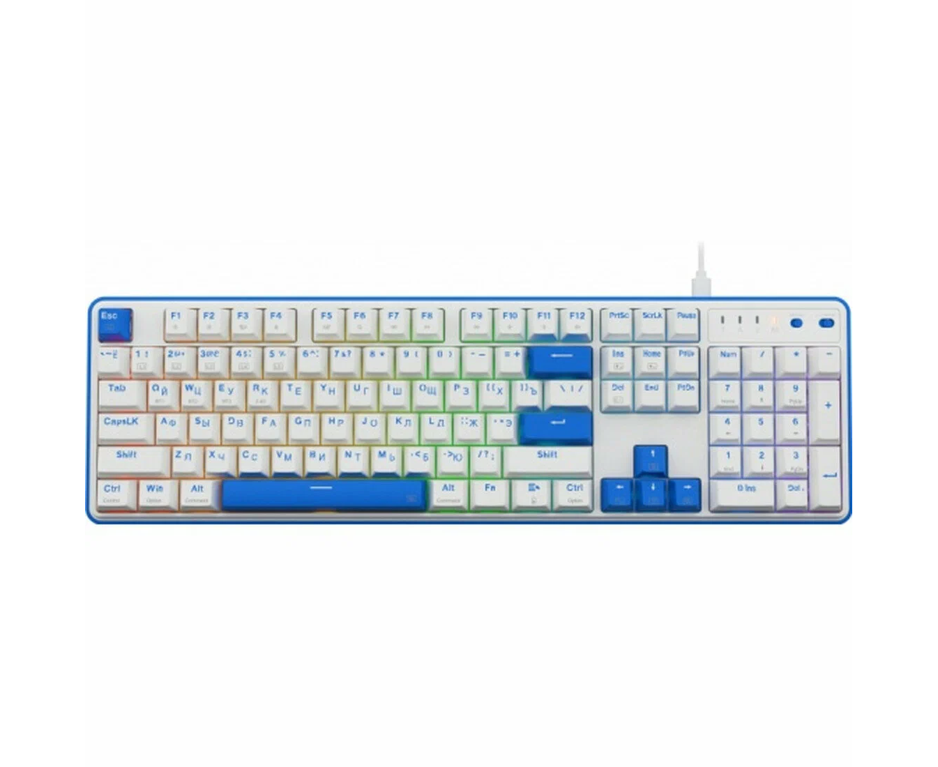 Клавиатура REDRAGON Faye Pro, RGB, бел/син (72257)
