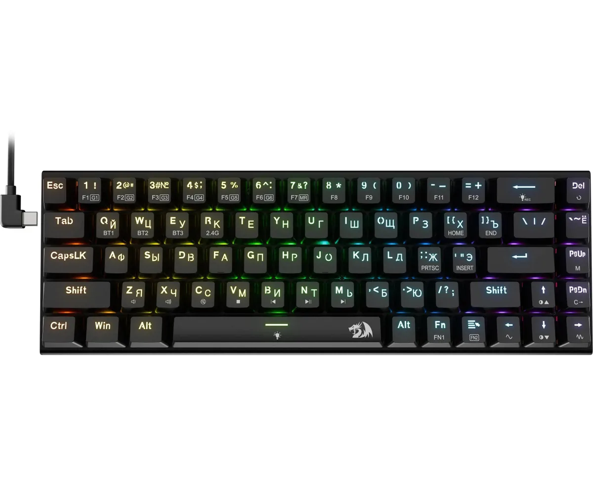 Клавиатура REDRAGON Ryze Pro, RGB, maple switches (71394)