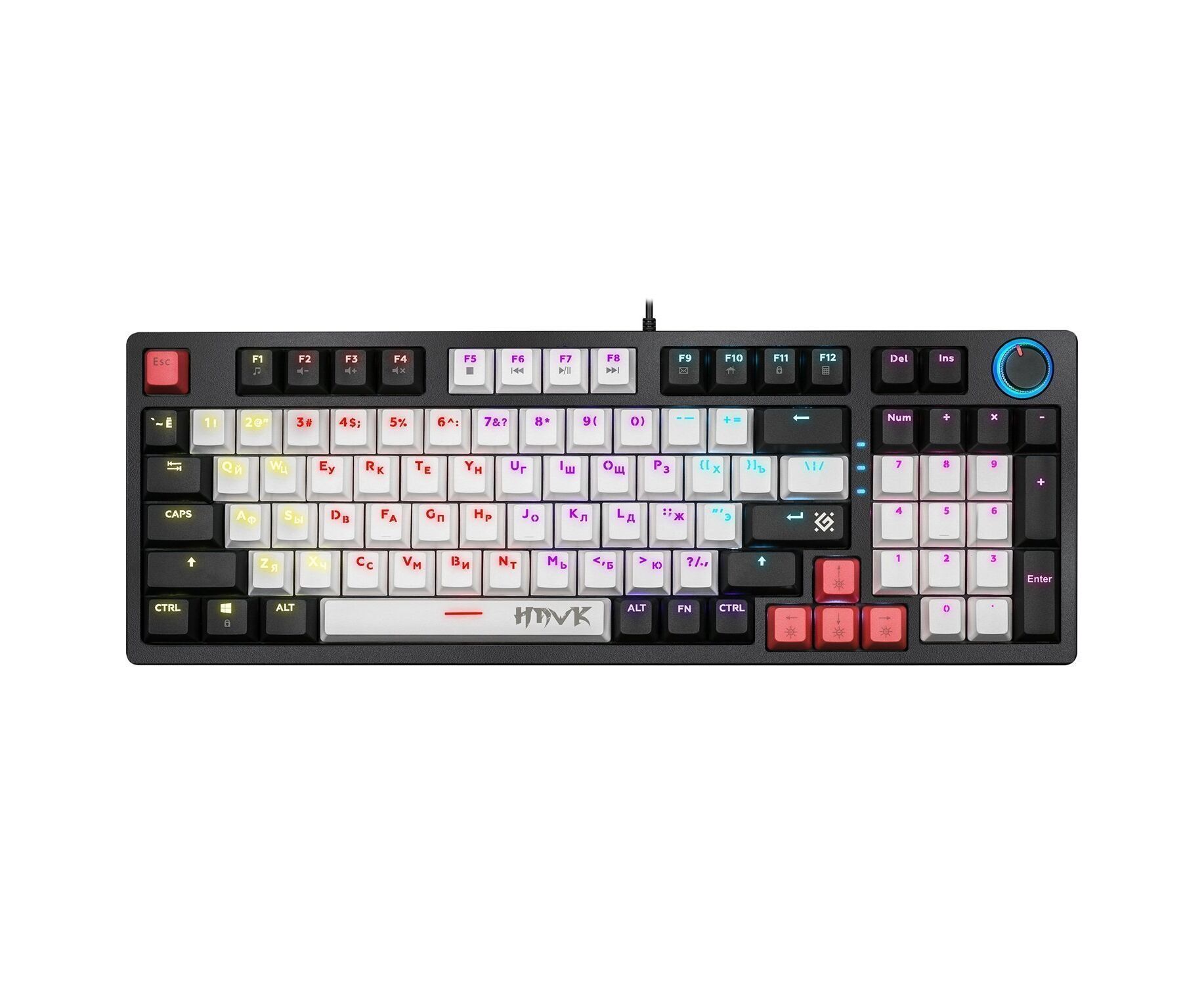 Клавиатура Defender Hawk GK-418 игровая механическая (97кн, OUTEMU Red) (black) (238160)